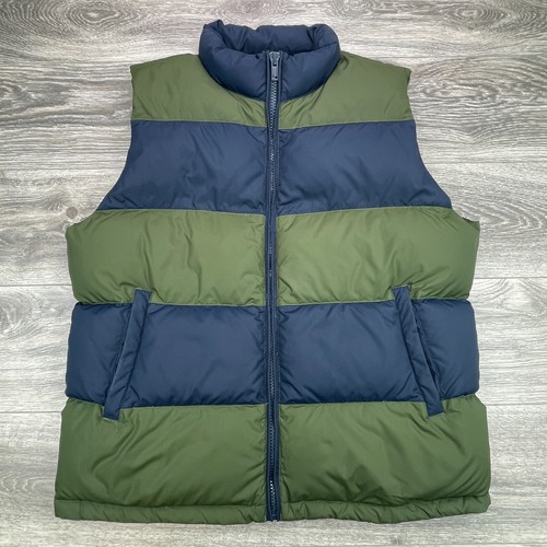 Lands End Jacket Mens Large Navy Puffer Vest Down Rugby Minimalist Gorpcore