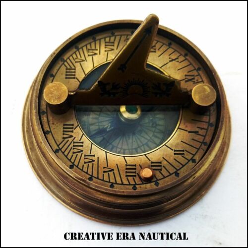 Brass Mary Rose Antique Sundial Compass Vintage Designer Gift Nautical Compass - Picture 8 of 9