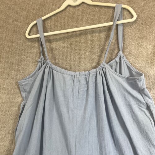 Chicme tuta donna 3XL blu senza maniche gamba larga boho costiera casual comoda - Foto 2 di 13