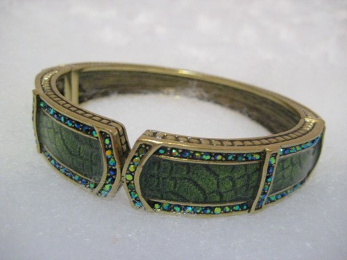 HEIDI DAUS "Bar Harbor Elegance" (Snakeskin/ LG.) Animal Bracelet (Orig.$99.95) - Picture 6 of 12