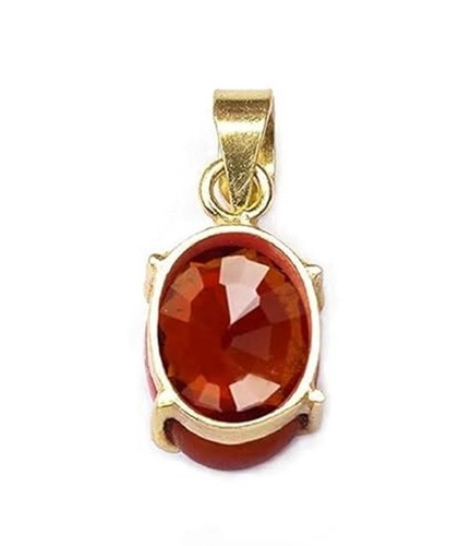 Certified 4.25 Ratti 3.50 Carat Natural Hessonite GOMED Stone Pendant - Locket - Picture 2 of 8