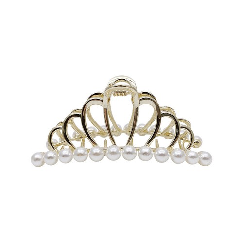 Fashion Pearl Rhinestone Rabbit Ear Catch Hairpin Clip Hair Catch Claw Headdress - Picture 11 of 13