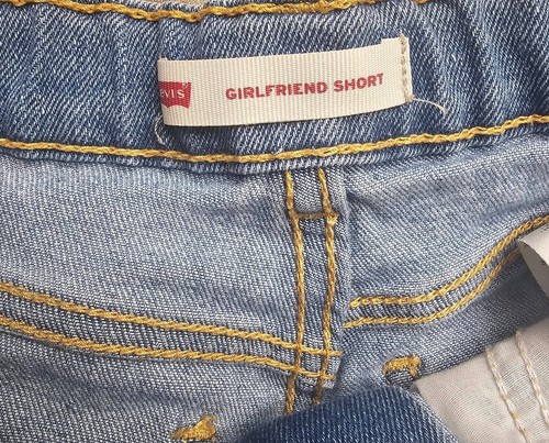 Levi's Patriotic Distressed Jean Shorts Girls Size 14 Reg Mid Rise - Picture 3 of 7