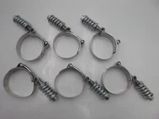 6 Pack T-Bolt Spring Hose Clamp 57-65mm R32.5 Constant Tension Stainless Steel