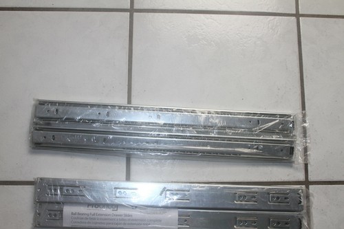 Full Extension Cabinet Drawer Slides Ball Bearing Side Mount 20" lot of 2 pair - Picture 5 of 7