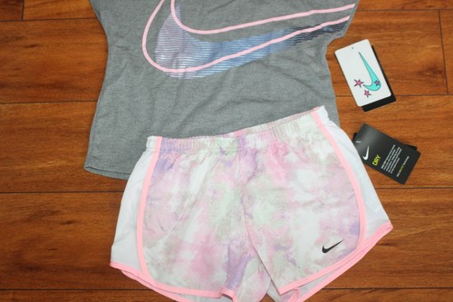 NWT GIRLS NIKE SZ 6 SHORTS COLOR CHANGING, SHIRT - Bild 2 von 2