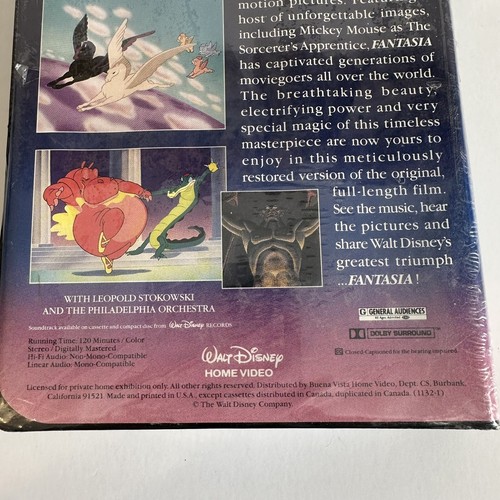 Walt Disney's Masterpiece Fantasia VHS - Picture 3 of 6