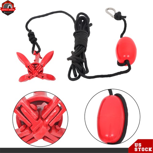 Boat Marine 0,7KG Set di Ancoraggio Pieghevole Canoa Kayak Zattera Rosso 1 Confezione - Foto 9 di 10