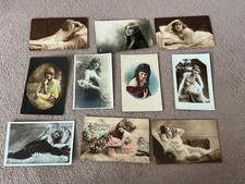 10 Antique/vintage Glamor Girls social History Postcards From 1900s onwards C299