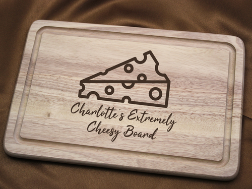 Cheese Board Design Personalised Engraved Wooden Rectangle Cutting Board 30 cm - Picture 2 of 6