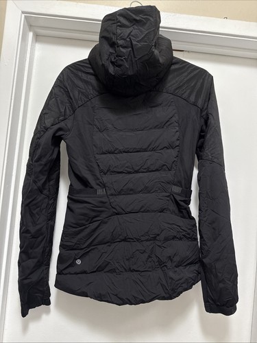 Lululemon Women's Down For It All Jacket Size 8 Black Reflective - Picture 5 of 10