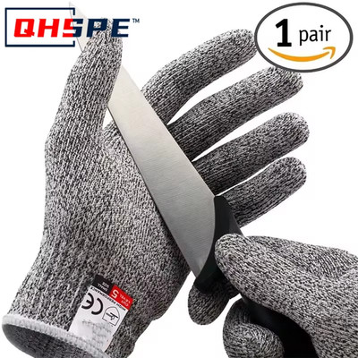 1 Paar Schnittfeste Schnittschutz Handschuhe für Metzger Küche Glas Arbeit Neu