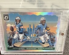 2024 Panini Donruss Optic Downtown Duos Justin Herbert, Quentin Johnston