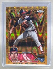 Nolan Ryan 2023 Topps Chrome Gilded #81 RayWave Gold Etch 3/25