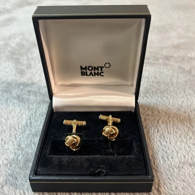 12-1-6 MONTBLANC ゴールド ブラック カフリンクス 【公式通販】