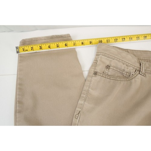 Jordache Skinny Jeans Damen 10 Mid Rise Freizeit khaki hellbraun dehnbar 5 Taschen - Bild 6 von 13