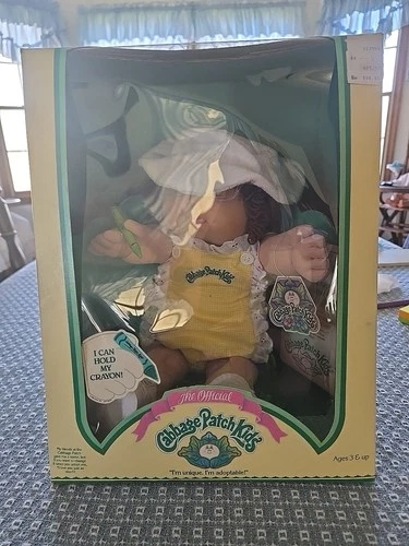 1985 Cabbage Patch Kids Millie Jacquelin Holding A Crayon From Coleco