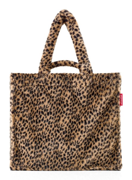 reisenthel Softshopper Schultertasche Tasche Leo Fake Fur Braun Schwarz Neu-image