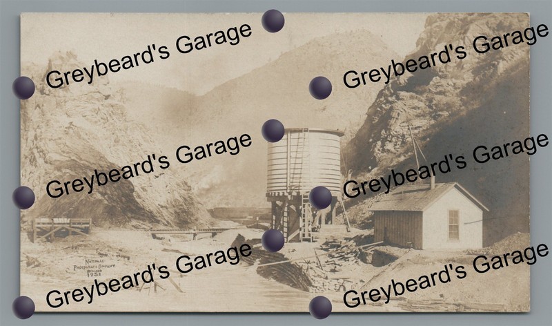 RPPC Railroad Buildings in CLEAR CREEK CANYON CO Colorado Real Photo Postcard