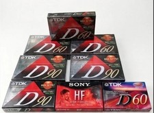 Lot Of 7 TDK Sony D60 Blank Cassette Tapes 60 Min 90 Min New Sealed