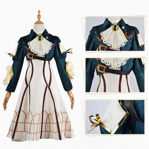Anime Violett Evergarden Kostüm Mantel Kleid Taille Unregelmäßig Rock mit Zubehör  - Bild 1 von 14