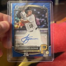 2025 Bowman Draft #CPA-AG Adonys Guzman Blue Wave /150 Auto