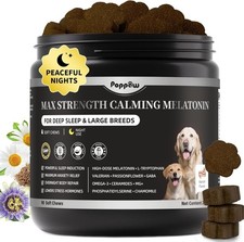 90 Chewable tablets Melatonin Calming for Dogs Sleeping, Anxiety, Stress Issues