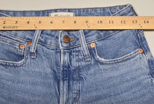 Madwell Women's Jeans 26 X 24 Blue Stretch Taperd Leg Mid Rise - Imagen 5 de 9