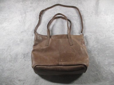 Fashion ABLE Tote Bag Large Brown Leather Adjustable Strap Crossbody Distressed