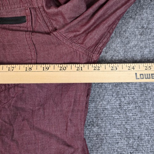 Rock & Republic Button Up Shirt Mens Large Red Long Sleeve Zipper Pockets - Bild 4 von 11