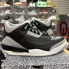 Air Jordan 3 Retro Black/Green Glow – Wolfe Gray Size 10 Men’s