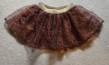 Girls Hello Kitty Glitter Tulle Brown Leopard Print With Pink Tutu Size 3T