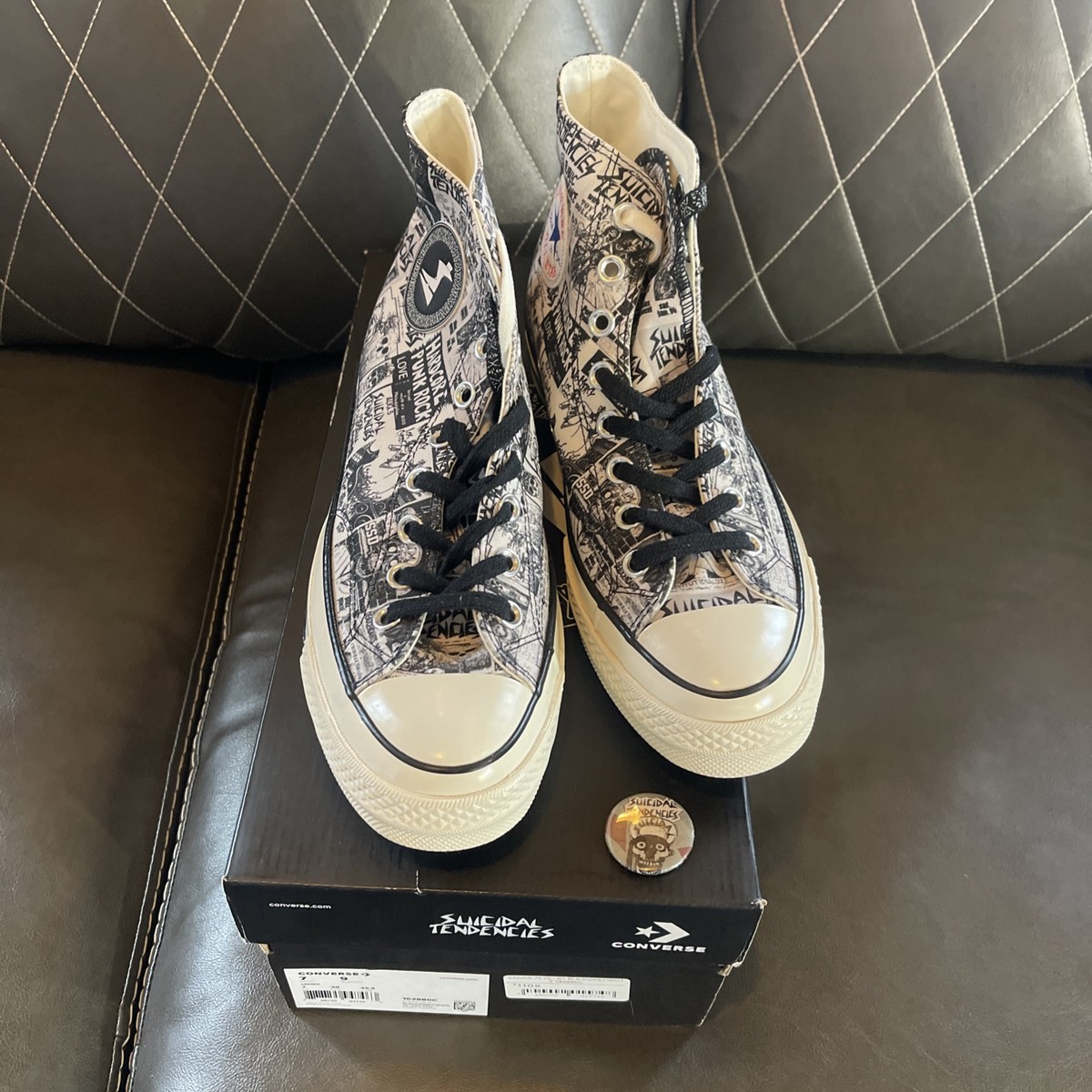 Converse × Suicidal Tendencies コラボスニーカー Size 7 - Suicidal Tendencies x Converse Chuck 70 High White Black