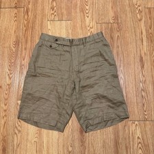 Polo Ralph Lauren Men's Short Linen Brown Preppy Vintage Size 30