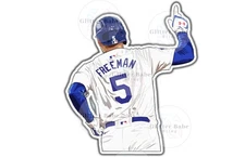 Freddie Freeman LA Dodgers Parody Sticker Decal for Laptop & Water bottle