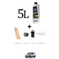 Hoffcar Wartungsset 4 Filter Und 5L ÖL FüR Nissan Kubistar 1.5 Dci 45Kw Ab 20