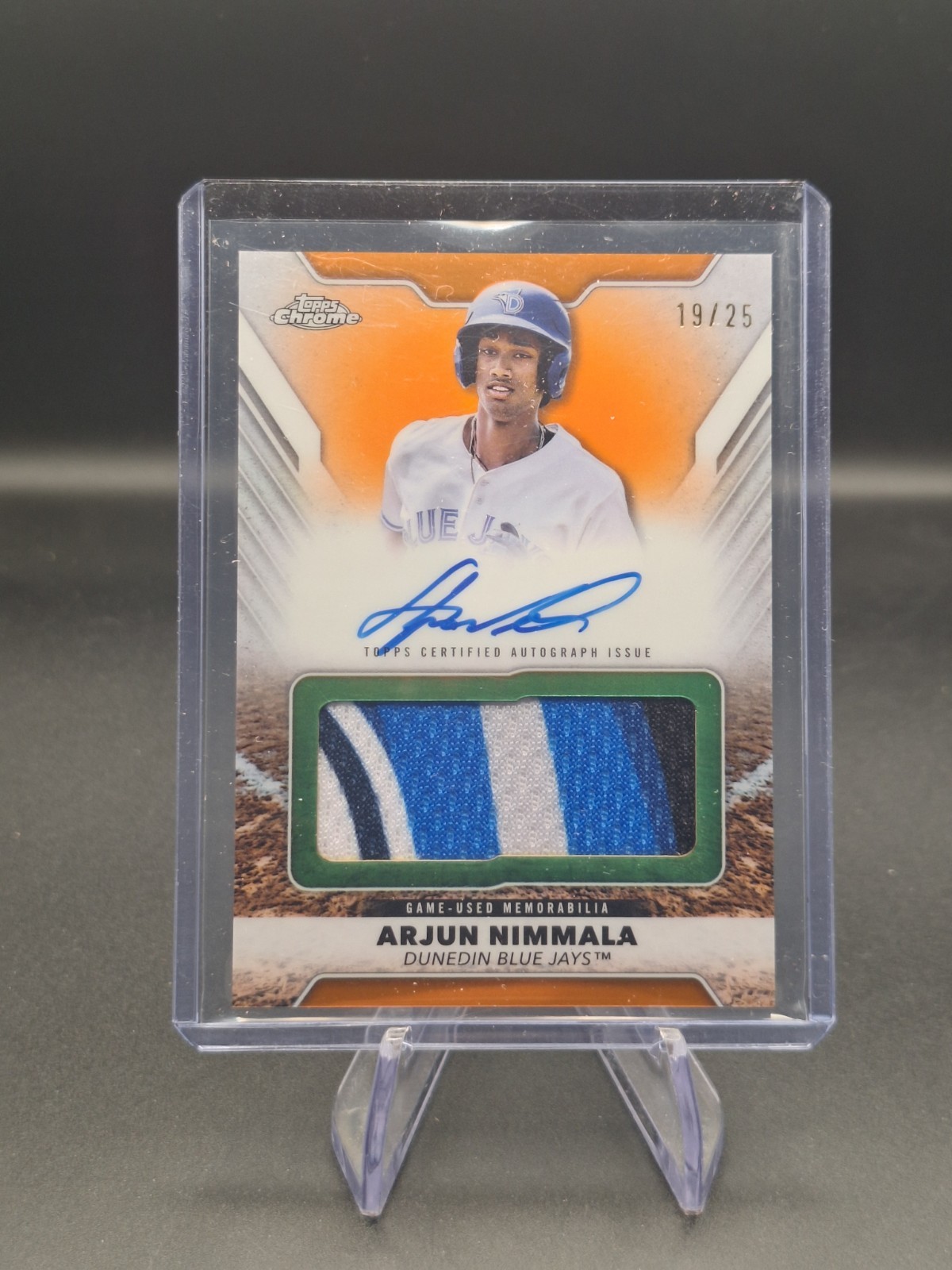 Arjun Nimmala 2025 Topps Pro Debut Jumbo Relic Auto /25 #PDJAR-AN