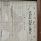 Lot 2 Brown Wood 8x10 Wall Frames w/ "The Time Chronicle" Prints Vintage 1978 — photo 7