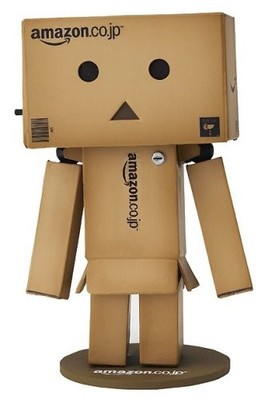 Revoltech Danbo Mini Amazon Box Ver. Figure w/Container Clear Gray Kaiyodo