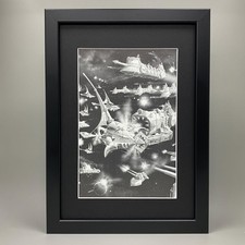 Space Fleet Framed Art. Battlefleet Gothic, Astra Militarum, Eldar Dictator