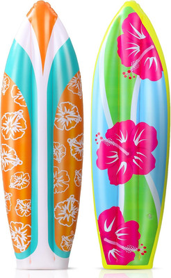 4 Pcs Inflatable Surf Board 36 Inch Inflatable Pool Floats Luau Hawaiian Party D