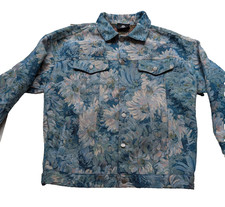 SuperMade BOMBER JACKET  Size XL - Amazing BROCADE-Type Fabric PERFECT CONDITION