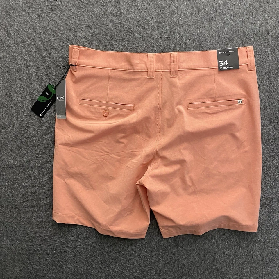 Pantalones Cortos Travis Mathew Talla 34 Terra Cotta Tech Chino Performance Golf NUEVOS CON ETIQUETAS NUEVOS Foto 2 de 4