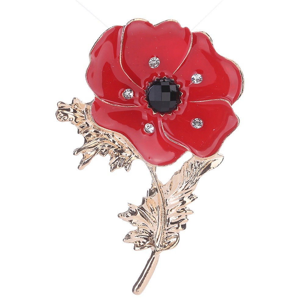 Women Alloy Lovely Shape Brooch Breastpin Female Jewelry Accessory(Red )