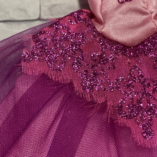 Barbie Pink Princess Style Gown, Tulle Overlay, Dress, Shoes TLC Lot #372 - Picture 6 of 17