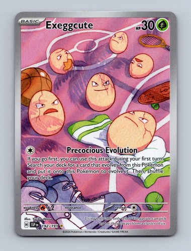 Exeggcute 192/191 Illustration Rare Surging Sparks Pokemon Holo Near Mint