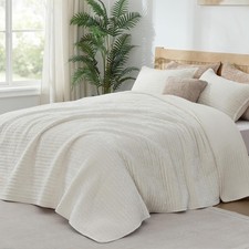 Velvet Quilt Set King Size - Luxury Soft Velvet Comforter Bedding Set for All