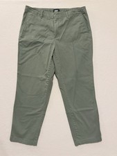 Lands' End Women's Lightly Used Green Flat Front Pants Size 14