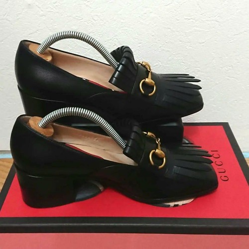 Mocasines GUCCI Horsebit en excelente estado con flecos, negro, talla 36 - Imagen 5 de 24