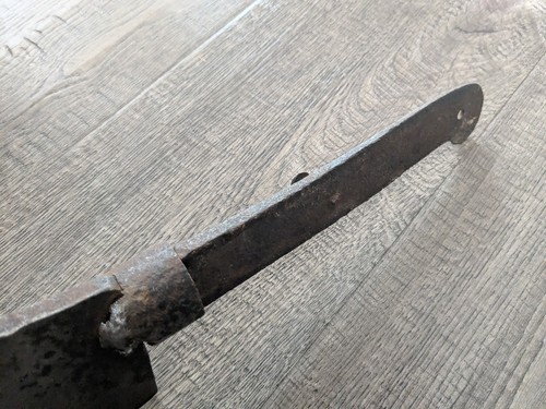 Cuchillo de carnicero antiguo grande hoja de 9" de largo - Imagen 15 de 17